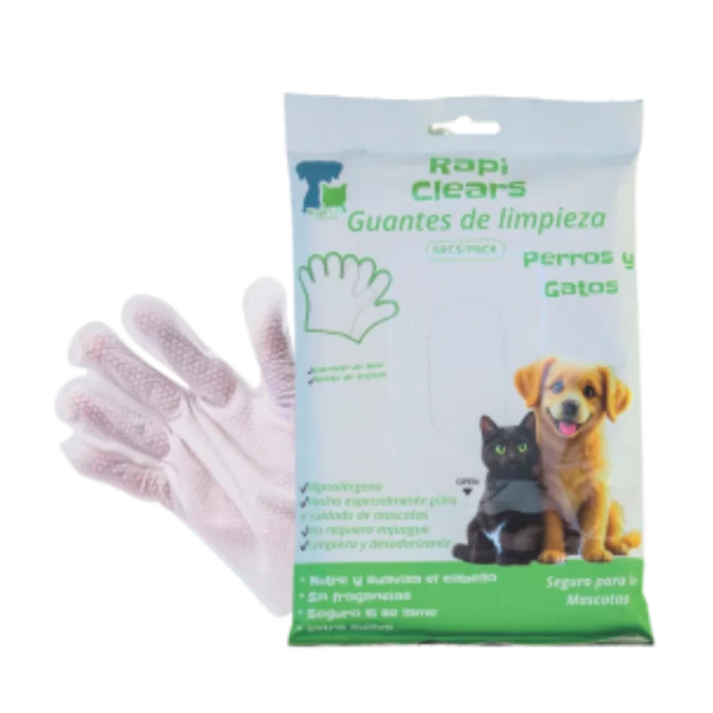 RapiClears Guante de limpieza para perros y gatos