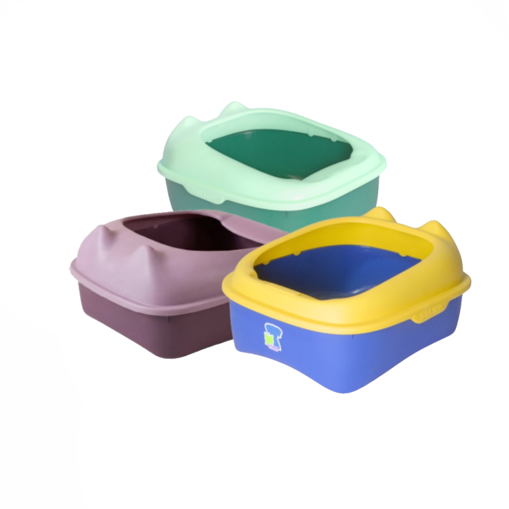 Arenero orejas pequeño para gatos, disponible en varios colores